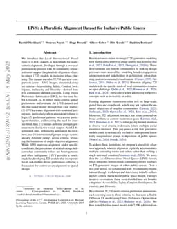 LIVS: A Pluralistic Alignment Dataset for Inclusive Public Spaces