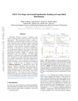TAET: Two-Stage Adversarial Equalization Training on Long-Tailed Distributions