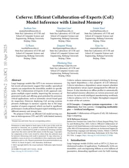 CoServe: Efficient Collaboration-of-Experts (CoE) Model Inference with Limited Memory
