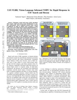 UAV-VLRR: Vision-Language Informed NMPC for Rapid Response in UAV Search and Rescue