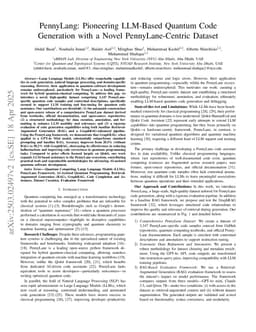 PennyLang: Pioneering LLM-Based Quantum Code Generation with a Novel PennyLane-Centric Dataset