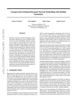 Unsupervised Attributed Dynamic Network Embedding with Stability Guarantees