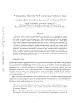 A Theoretical Model for Grit in Pursuing Ambitious Ends
