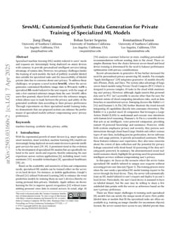 SpinML: Customized Synthetic Data Generation for Private Training of Specialized ML Models
