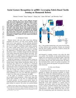 Social Gesture Recognition in spHRI: Leveraging Fabric-Based Tactile Sensing on Humanoid Robots
