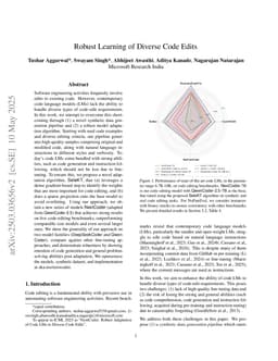 Robust Learning of Diverse Code Edits