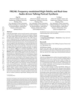 FREAK: Frequency-modulated High-fidelity and Real-time Audio-driven Talking Portrait Synthesis