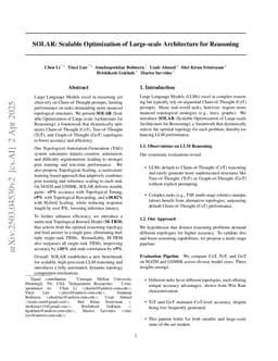 SOLAR: Scalable Optimization of Large-scale Architecture for Reasoning