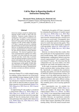 Call for Rigor in Reporting Quality of Instruction Tuning Data