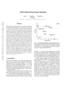EDM: Efficient Deep Feature Matching