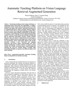 Automatic Teaching Platform on Vision Language Retrieval Augmented Generation