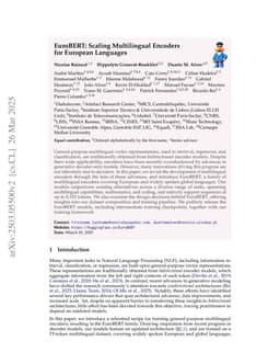 EuroBERT: Scaling Multilingual Encoders for European Languages