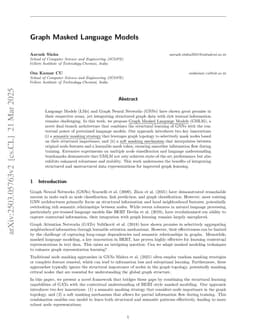 Graph Masked Language Models