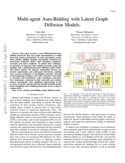 Multi-agent Auto-Bidding with Latent Graph Diffusion Models