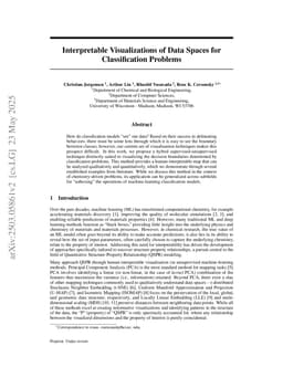 Interpretable Visualizations of Data Spaces for Classification Problems
