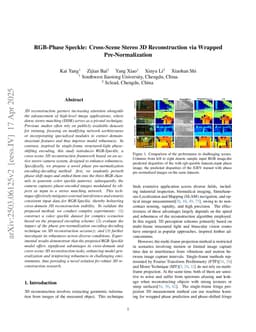 RGB-Phase Speckle: Cross-Scene Stereo 3D Reconstruction via Wrapped Pre-Normalization