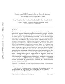 Vision-based 3D Semantic Scene Completion via Capture Dynamic Representations