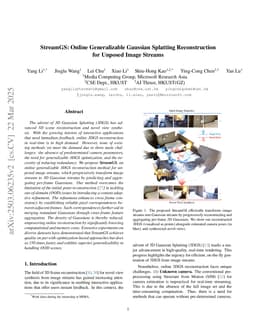 StreamGS: Online Generalizable Gaussian Splatting Reconstruction for Unposed Image Streams