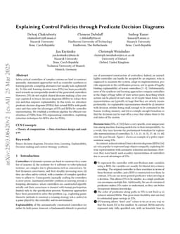 Explaining Control Policies through Predicate Decision Diagrams