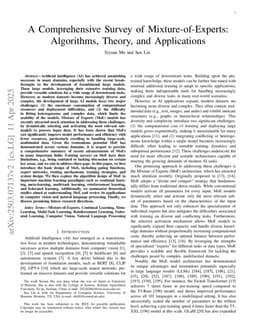 A Comprehensive Survey of Mixture-of-Experts: Algorithms, Theory, and Applications