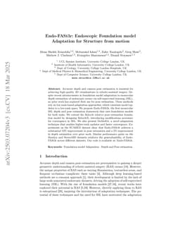 Endo-FASt3r: Endoscopic Foundation model Adaptation for Structure from motion
