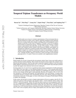 Temporal Triplane Transformers as Occupancy World Models