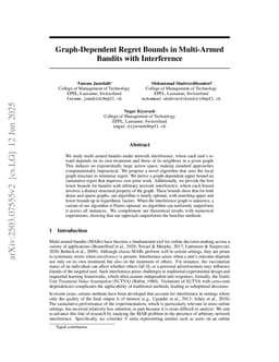 Graph-Dependent Regret Bounds in Multi-Armed Bandits with Interference