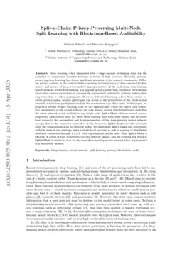 Split-n-Chain: Privacy-Preserving Multi-Node Split Learning with Blockchain-Based Auditability
