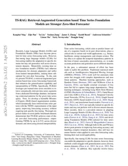 TS-RAG: Retrieval-Augmented Generation based Time Series Foundation Models are Stronger Zero-Shot Forecaster