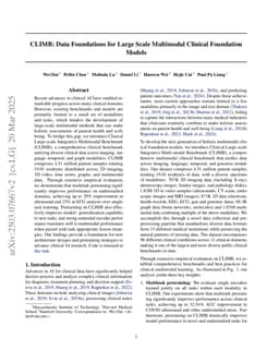 CLIMB: Data Foundations for Large Scale Multimodal Clinical Foundation Models