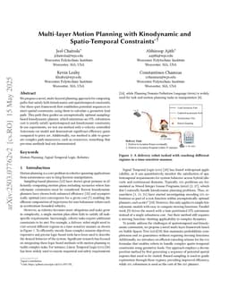 Multi-layer Motion Planning with Kinodynamic and Spatio-Temporal Constraints