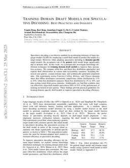 Training Domain Draft Models for Speculative Decoding: Best Practices and Insights