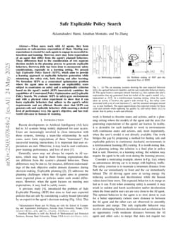 Safe Explicable Policy Search