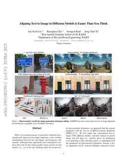 Aligning Text to Image in Diffusion Models is Easier Than You Think