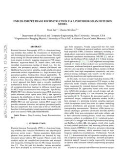 End-to-End PET Image Reconstruction via a Posterior-Mean Diffusion Model