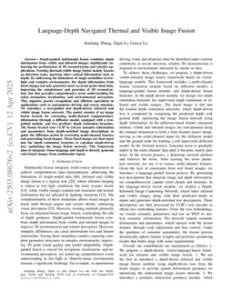 Language-Depth Navigated Thermal and Visible Image Fusion