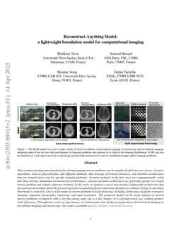Reconstruct Anything Model: a lightweight foundation model for computational imaging