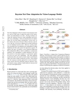 Bayesian Test-Time Adaptation for Vision-Language Models