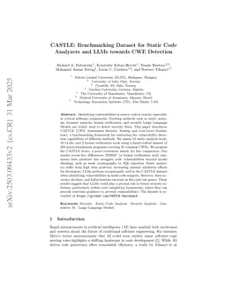 CASTLE: Benchmarking Dataset for Static Code Analyzers and LLMs towards CWE Detection