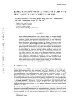 ReMA: Learning to Meta-think for LLMs with Multi-Agent Reinforcement Learning