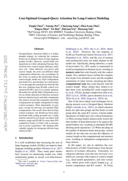 Cost-Optimal Grouped-Query Attention for Long-Context Modeling
