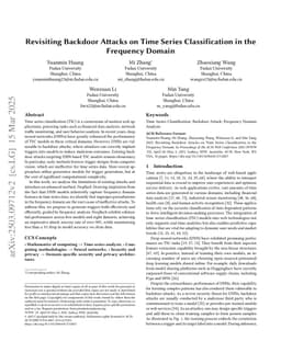 Revisiting Backdoor Attacks on Time Series Classification in the Frequency Domain