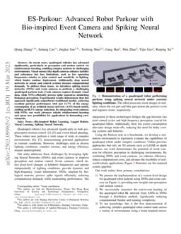 ES-Parkour: Advanced Robot Parkour with Bio-inspired Event Camera and Spiking Neural Network