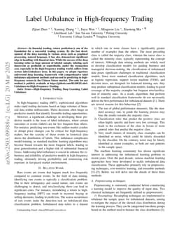 Label Unbalance in High-frequency Trading