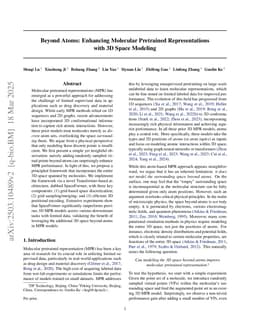 Beyond Atoms: Enhancing Molecular Pretrained Representations with 3D Space Modeling