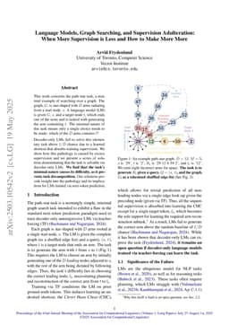 Language Models, Graph Searching, and Supervision Adulteration: When More Supervision is Less and How to Make More More