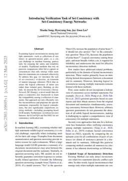 Introducing Verification Task of Set Consistency with Set-Consistency Energy Networks