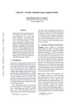 TigerLLM -- A Family of Bangla Large Language Models
