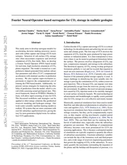 Fourier Neural Operator based surrogates for $CO_2$ storage in realistic geologies