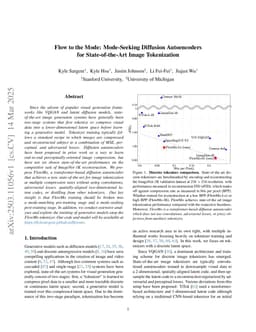 Flow to the Mode: Mode-Seeking Diffusion Autoencoders for State-of-the-Art Image Tokenization